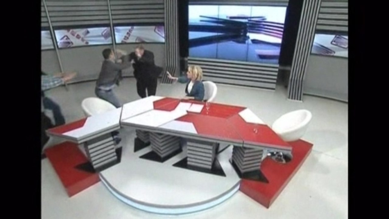 Georgian MPs brawl during TV debate