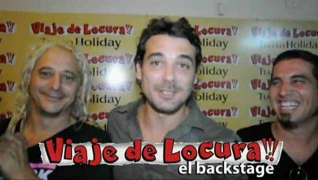 Pedro en backstage de Viaje de Locura (visita de los Decadentes) - 09 de Febrero