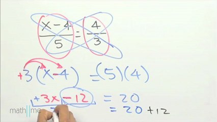 Resolver (x-4)_5=4_3