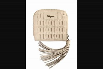 Salvatore Ferragamo  Woven Leather Small Zip Around Wallet Fashion Trends 2013 From Fashionjug.com