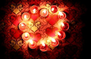 Valentine's Day 4  (burning candles) - Free HD stock footage