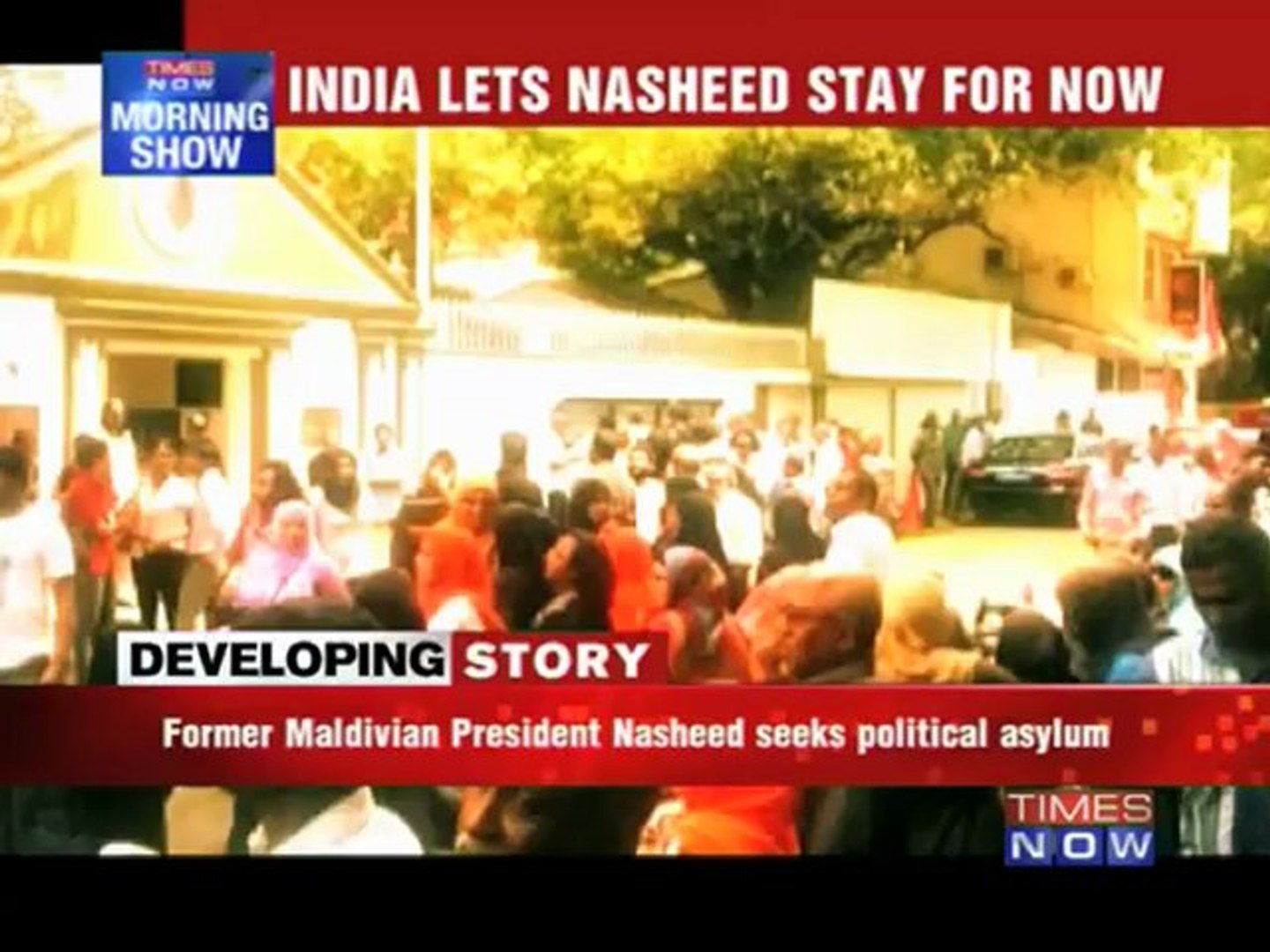 ⁣India grants temporary refuge to Nasheed.