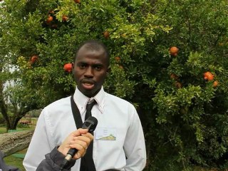 Oumar Dienta, agriculteur au Mali à la première conf.int. sur les systèmes de production rizicole biologique - Montpellier