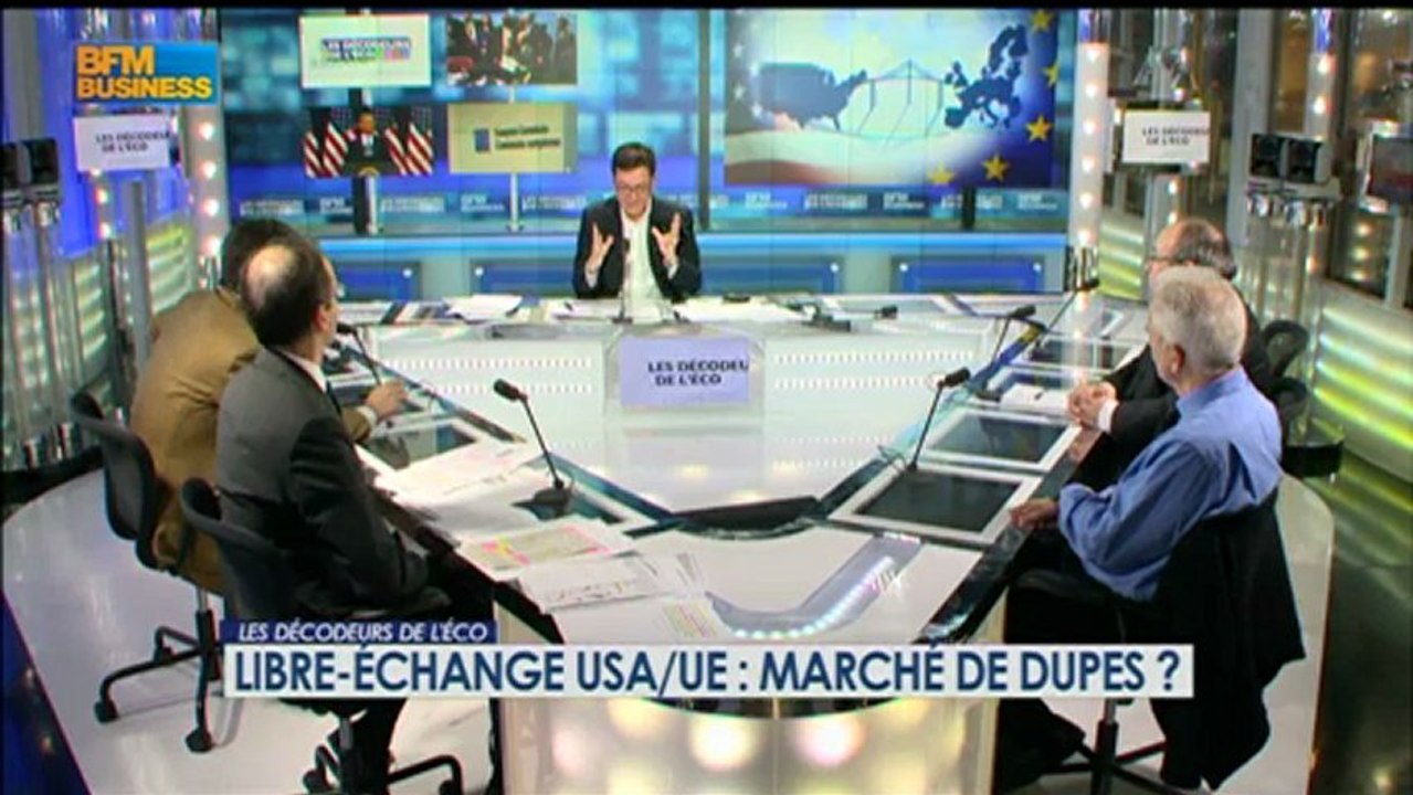 Libre-échange : les USA vont ils tondre l’UE ? - 13 février - BFM : Les décodeurs de l'éco 2/5