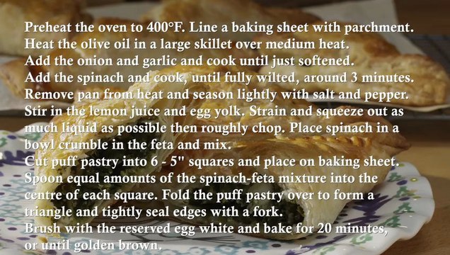 Spinach and Feta Bourekas - Recipe