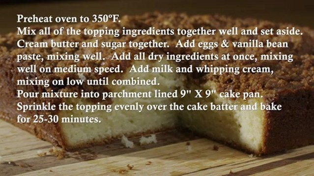Vanilla Bean Coffee Cake - Recipe