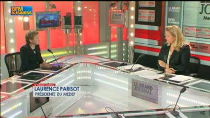 Laurence Parisot, présidente du MEDEF - 13 février - BFM : Le Grand Journal 3/4