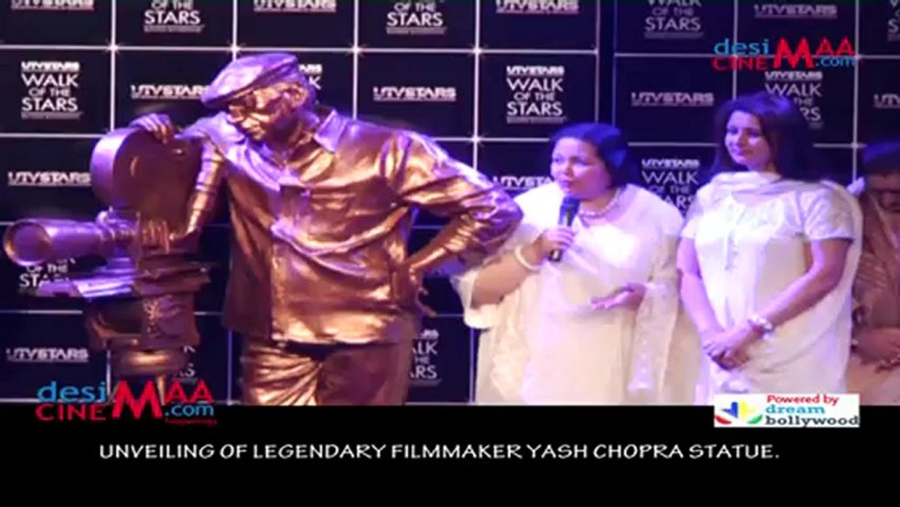 UNVEILING OF LEGENDRY FILMMAKER YASH CHOPRA STATUE.