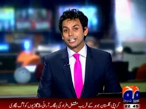 Firing and Arson in different areas of Gulistan-e-Jauhar Karachi after arrest of a former ANP Leader Tariq Tareen