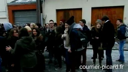 Manifestation au lycée La Ramée à Saint-Quentin