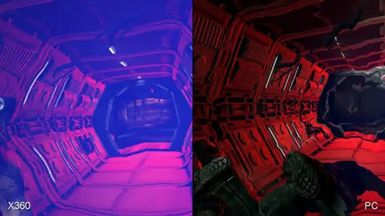 Aliens Colonial Marines : Xbox 360 vs. PC Comparison Video