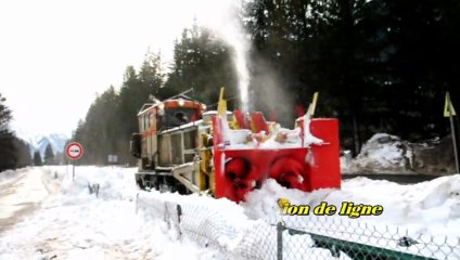 Déneigement et essais après RVB entre Chamonix et Argentière part 1