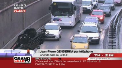 Verglas : 140 km de bouchons à Lille !