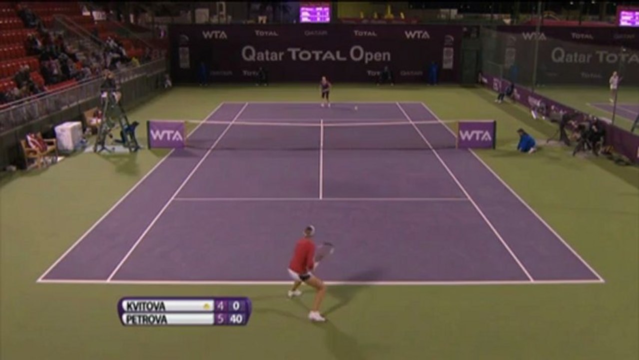 Doha: Kvitova mit Kämpferherz gegen Petrova