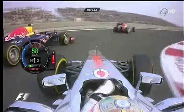 Fernando Alonso vs Lewis Hamilton vs Jenson Button - GP India 2012