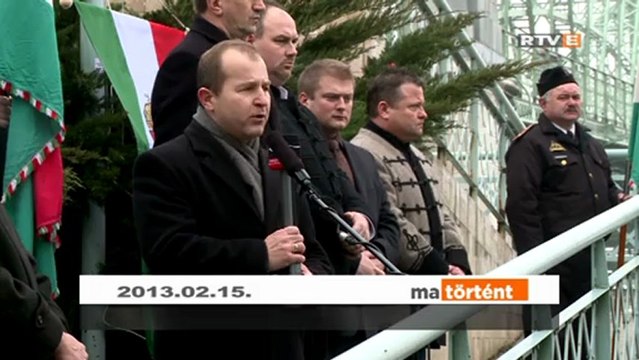 Ma történt Közös székely zászló a Mária Valéria hídon 2013.02.15.