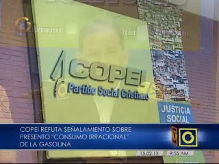 Copei rechaza señalamiento de consumo "irracional" de la gasolina