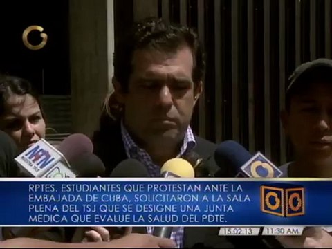 Estudiantes solicitaron a la Sala Plena del TSJ designar una junta médica que evalúe al presidente Chávez