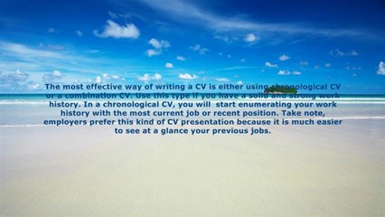 How To Write A CV