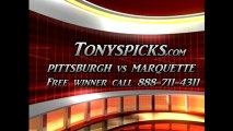 Marquette Golden Eagles versus Pittsburgh Panthers Pick Prediction NCAA College Basketball Odds Preview 2-16-2013