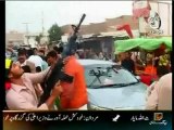 Weapon Show & Firing by PPP Worker in Qasimabad,Hyderabad to welcome Senator Mola Bux Chandio.