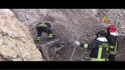 Villafranca Sicula (AG) - Recupero persona sotto frana 2 (14.02.13)