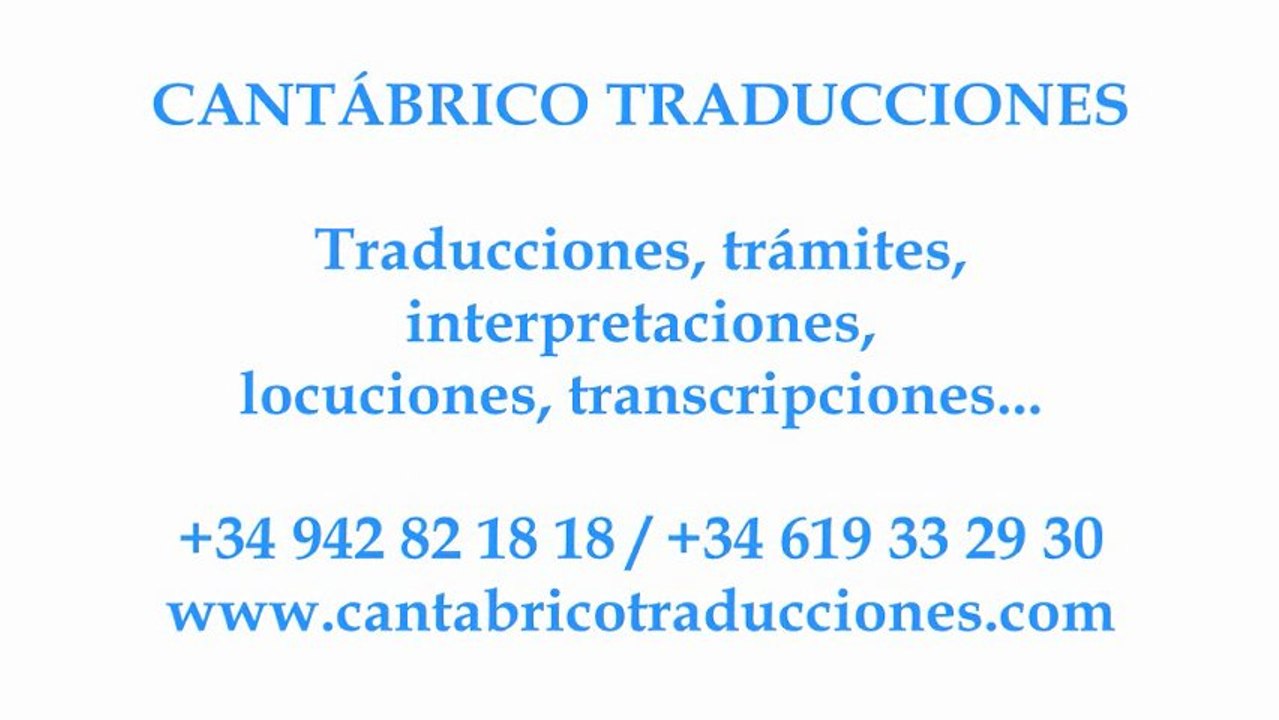 PUBLICACIONES TRADUCIDAS DE CANTÁBRICO TRADUCCIONES, TRADUCCIONES SANTANDER, TRADUCCIONES CANTABRIA, TRADUCCIONES ESPAÑA, LEGALIZACIONES DE DOCUMENTOS, TRADUCTOR JURADO SANTANDER, TRÁMITES SANTANDER