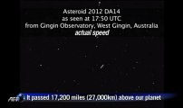Asteroid whizzes safely past Earth