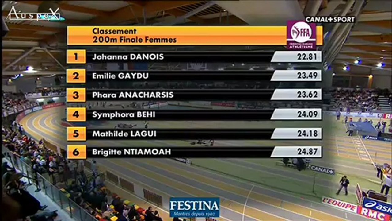 Champ. France 2013, 200m femmes, Johanna Danois 22.81 WL