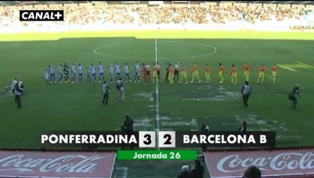 Liga Adelante  Ponferradina 3 Barcelona B 2