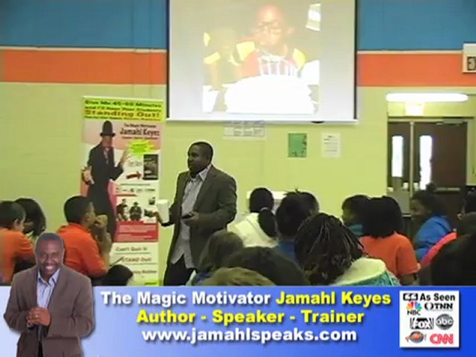 Middle School Assembly Program speaker Jamahl Keyes.