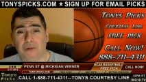 Michigan Wolverines versus Penn St Nittany Lions Pick Prediction NCAA College Odds Preview 2-17-2013