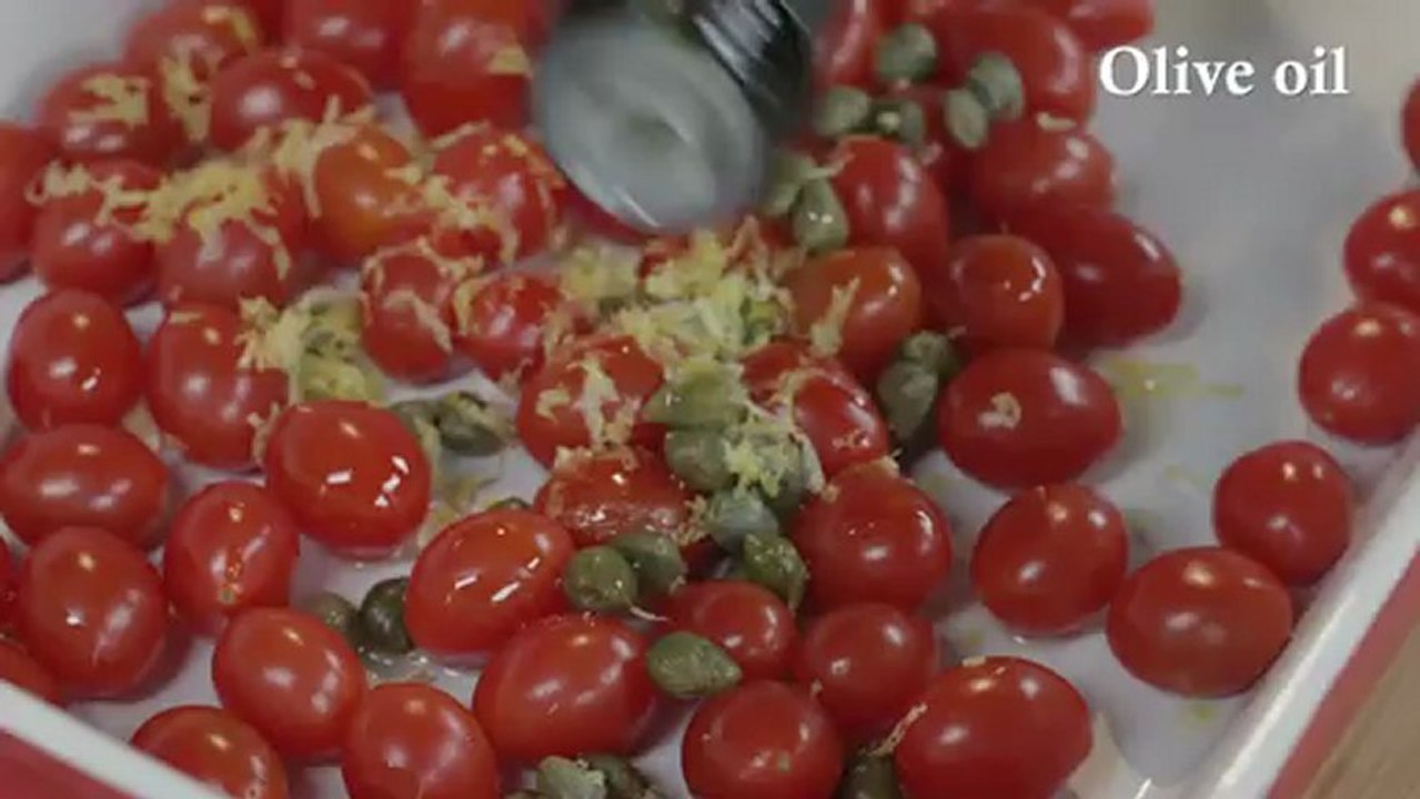 baked fish fillets with tomatoes - recipe