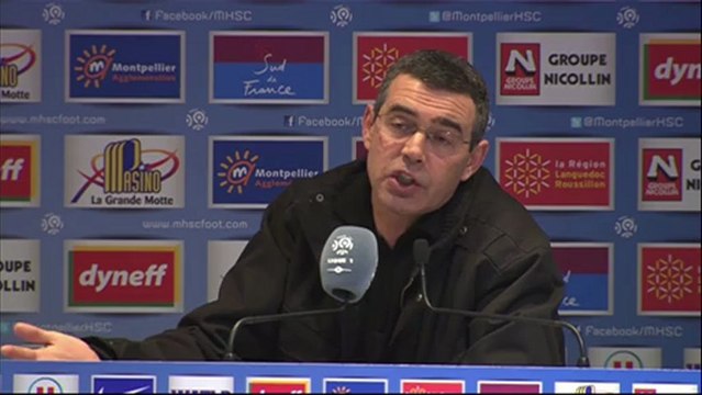 Conférence de presse Montpellier Hérault SC - AS Nancy-Lorraine : René GIRARD (MHSC) - Patrick GABRIEL (ASNL) - saison 2012/2013