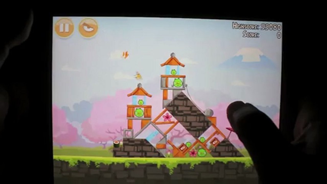 Angry Birds Seasons Cherry Blossom Level 1-2 3-Star Walkthrough iPhone/iPod/iPad 99380
