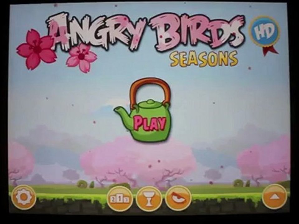 Angry Birds Seasons Cherry Blossom Level 1-1 3-Star Walkthrough iPhone/iPod/iPad 108260