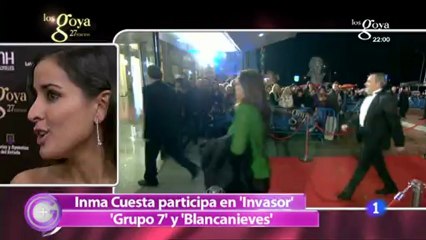 INMA CUESTA ENTREVISTA LLEGADA A LOS GOYA 17-02-2013