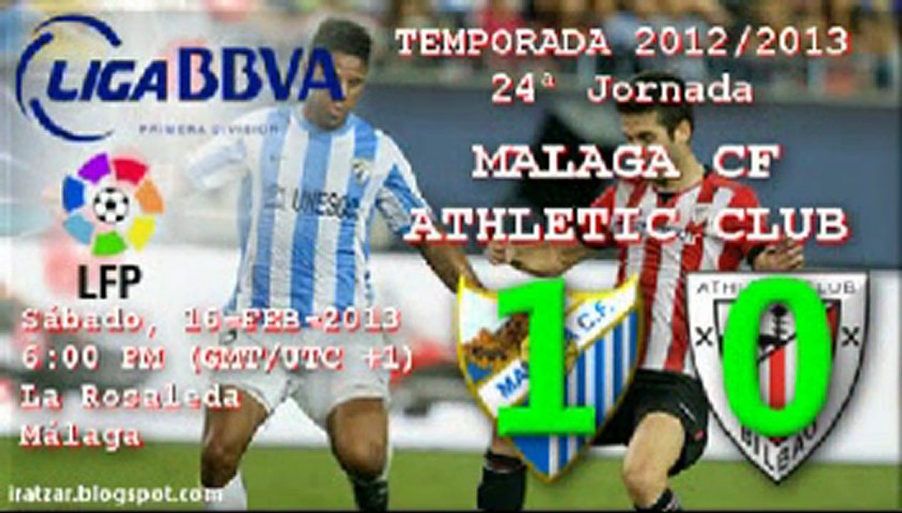 Jor.24: Málaga CF 1 - Athletic 0 (16/02/13)