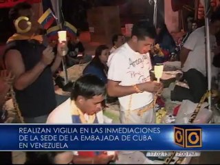 Realizan vigilia en Embajada de Cuba en Venezuela