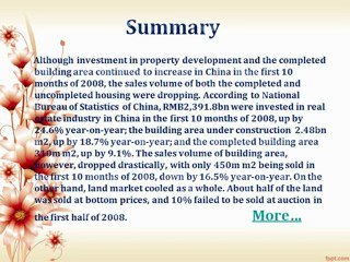 2008-2009 Report on Chinas Property Market