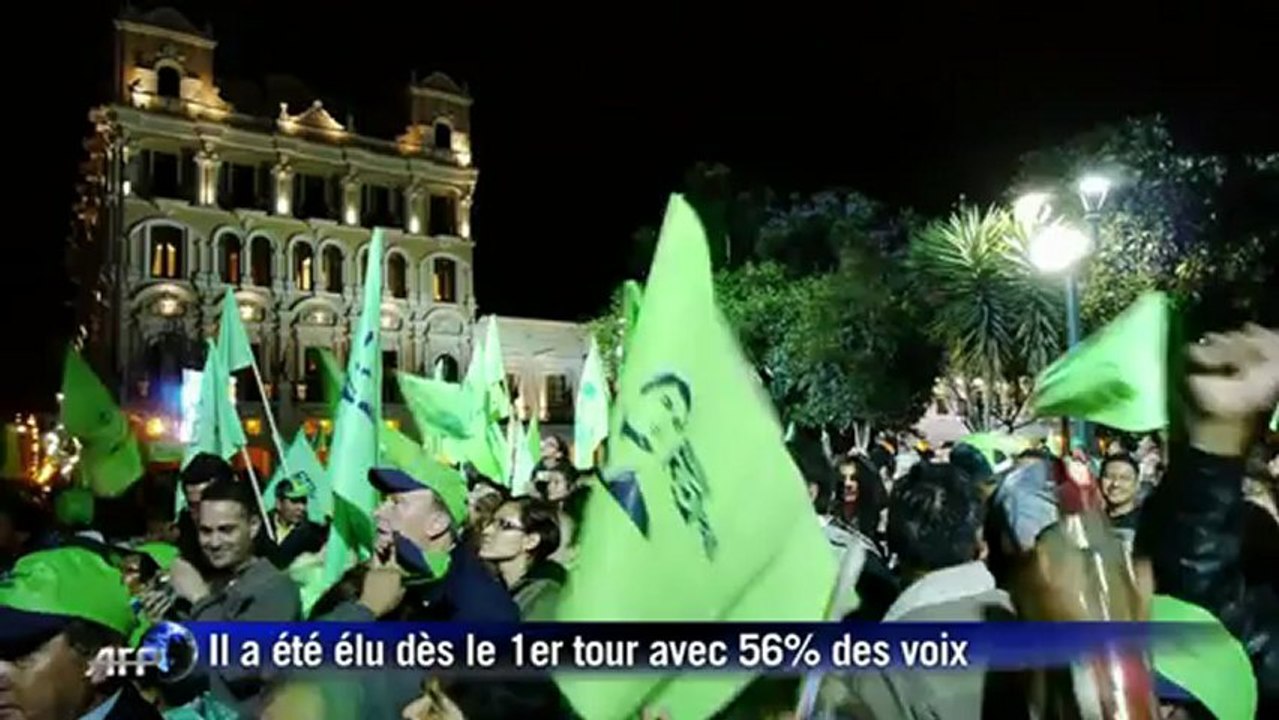 Equateur: Rafael Correa réélu à la présidentielle