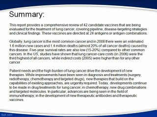 Aarkstore.com - Lung Cancer Vaccines- Pipeline, Strategies and Clinical
