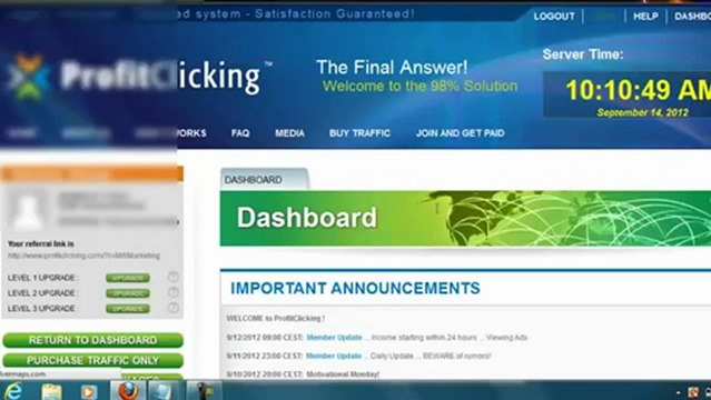 Profit Clicking Explanation to Make money online easy