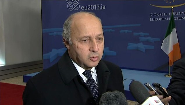 Mali / Syrie : Laurent Fabius au Conseil Affaires étrangères (Bruxelles, 18.02.2013)