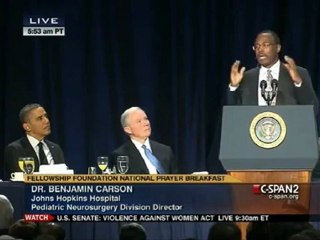 Dr. Benjamin Carson's Amazing Speech at the National Prayer Breakfast with Obama Present