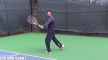 ONE HAND BACKHAND-Shuffle Step Hit Tennis Footwork