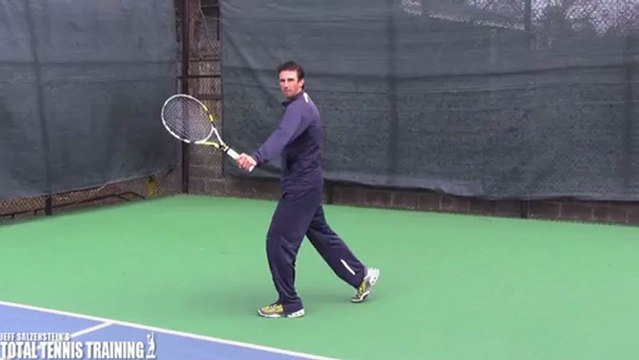 ONE HAND BACKHAND-Shuffle Step Hit Tennis Footwork