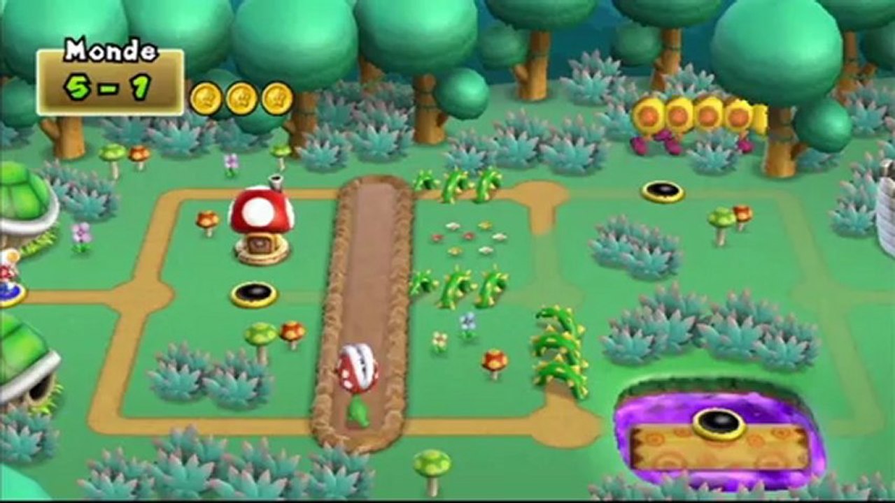 New Super Mario Bros. Wii - Monde 5 : Niveau 5-1 - Vidéo Dailymotion