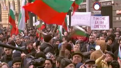 Las protestas en Bulgaria contra la subida de la luz...