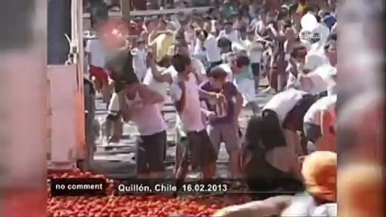 La "guerre de la tomate" au Chili - no comment
